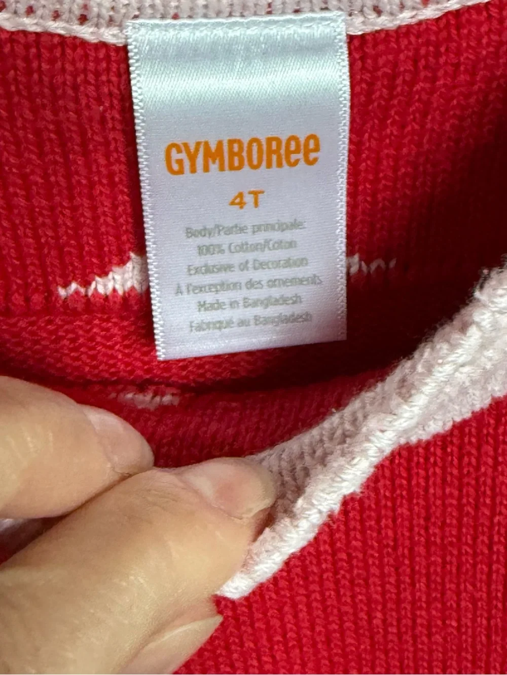 Gymboree Red & pink heart sweater dress